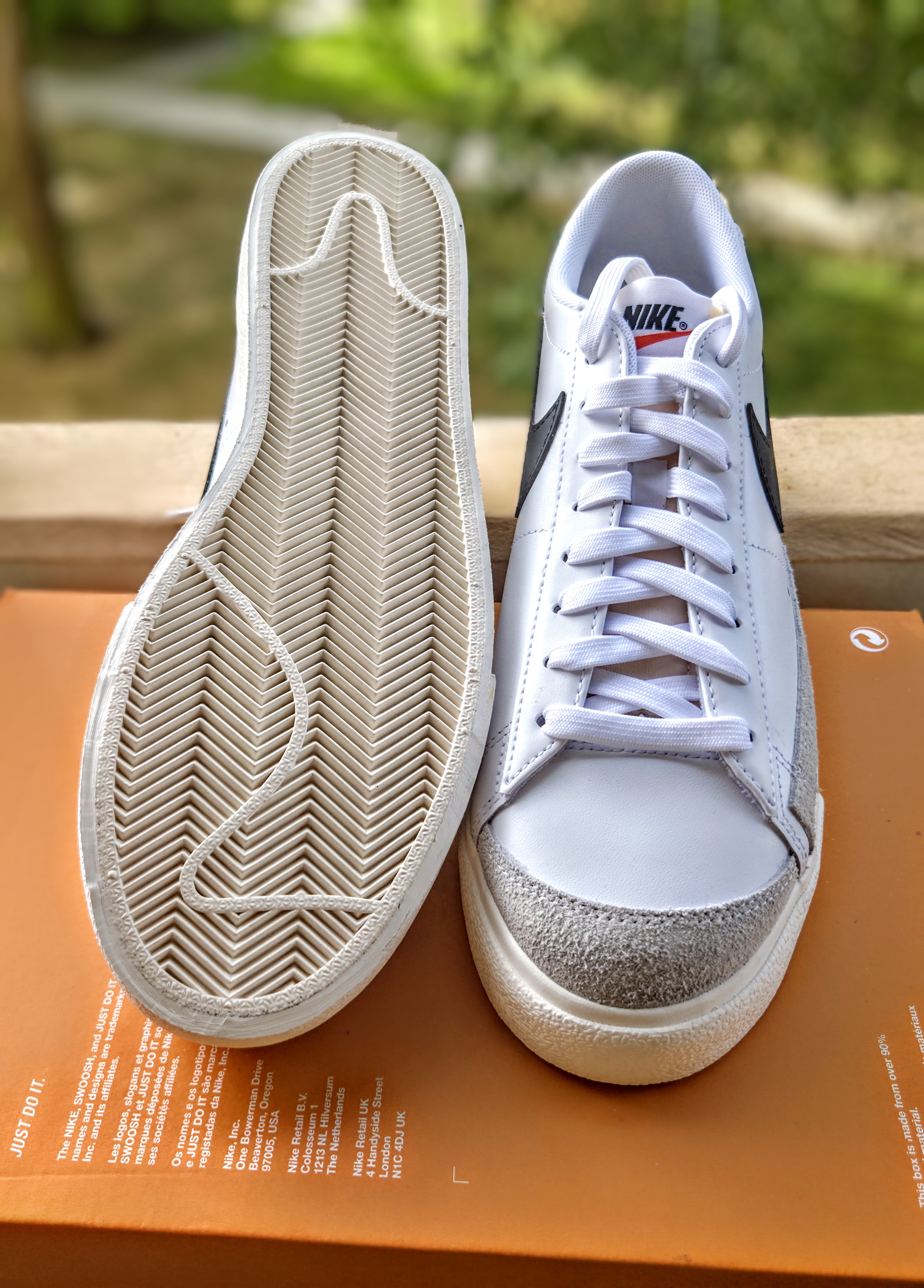 Nike Blazer Low Platform – White/Black-Sail-Team Orange, Vel. 44 – fotografie 4