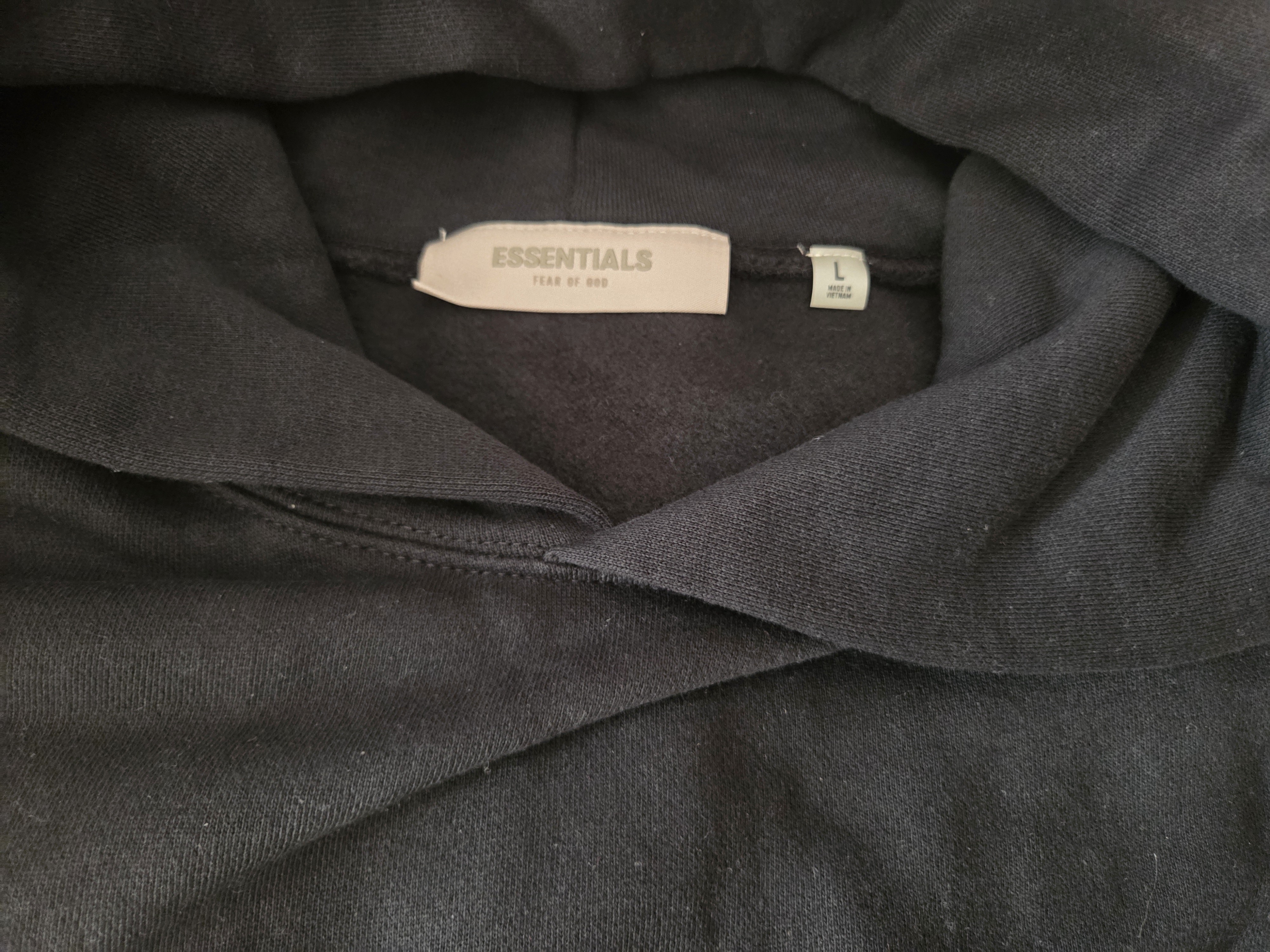 🖤 FEAR OF GOD ESSENTIALS – ČERNÉ MIKINY, Vel. M a L – fotografie 4