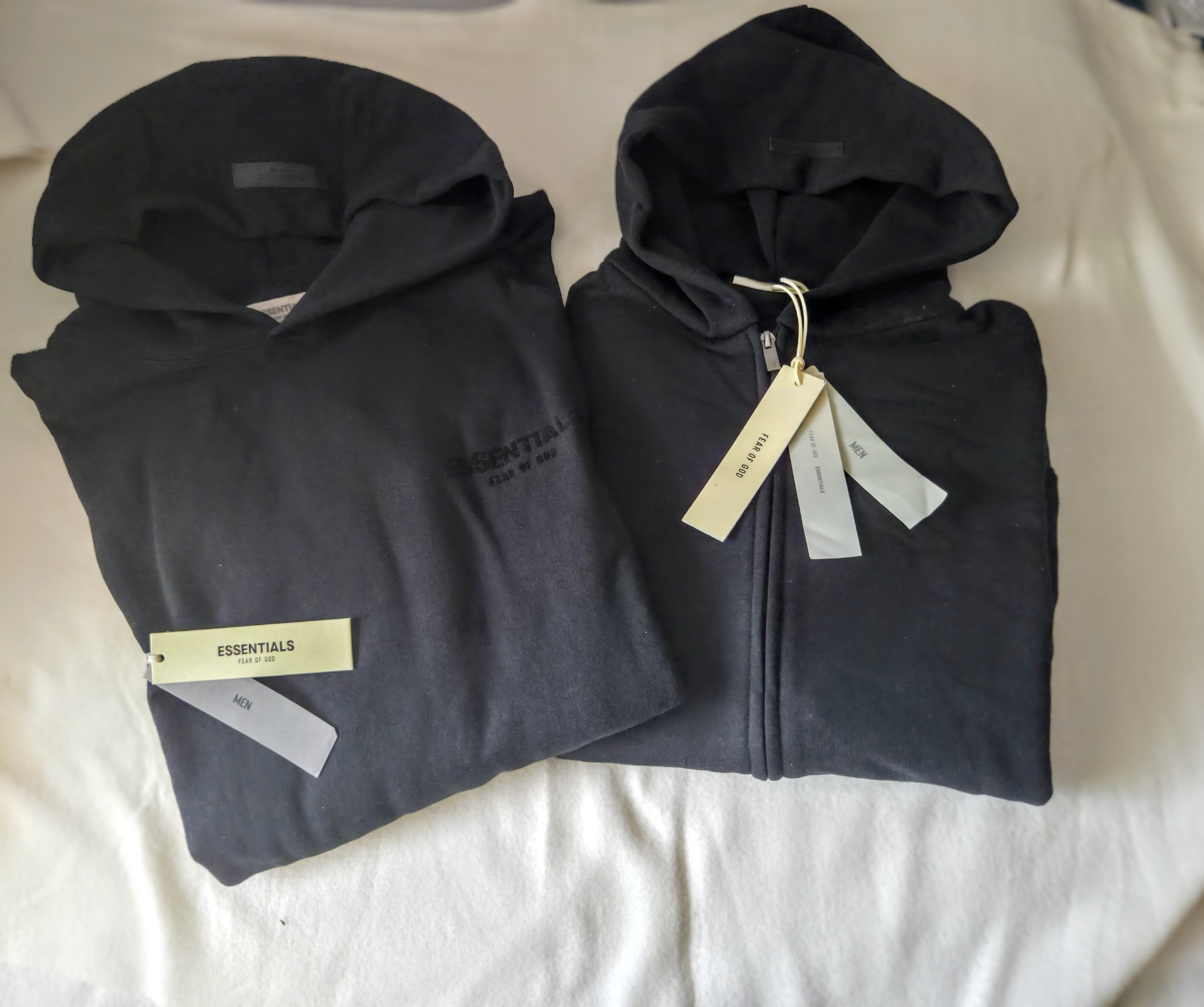 🖤 FEAR OF GOD ESSENTIALS – ČERNÉ MIKINY, Vel. M a L – fotografie 1