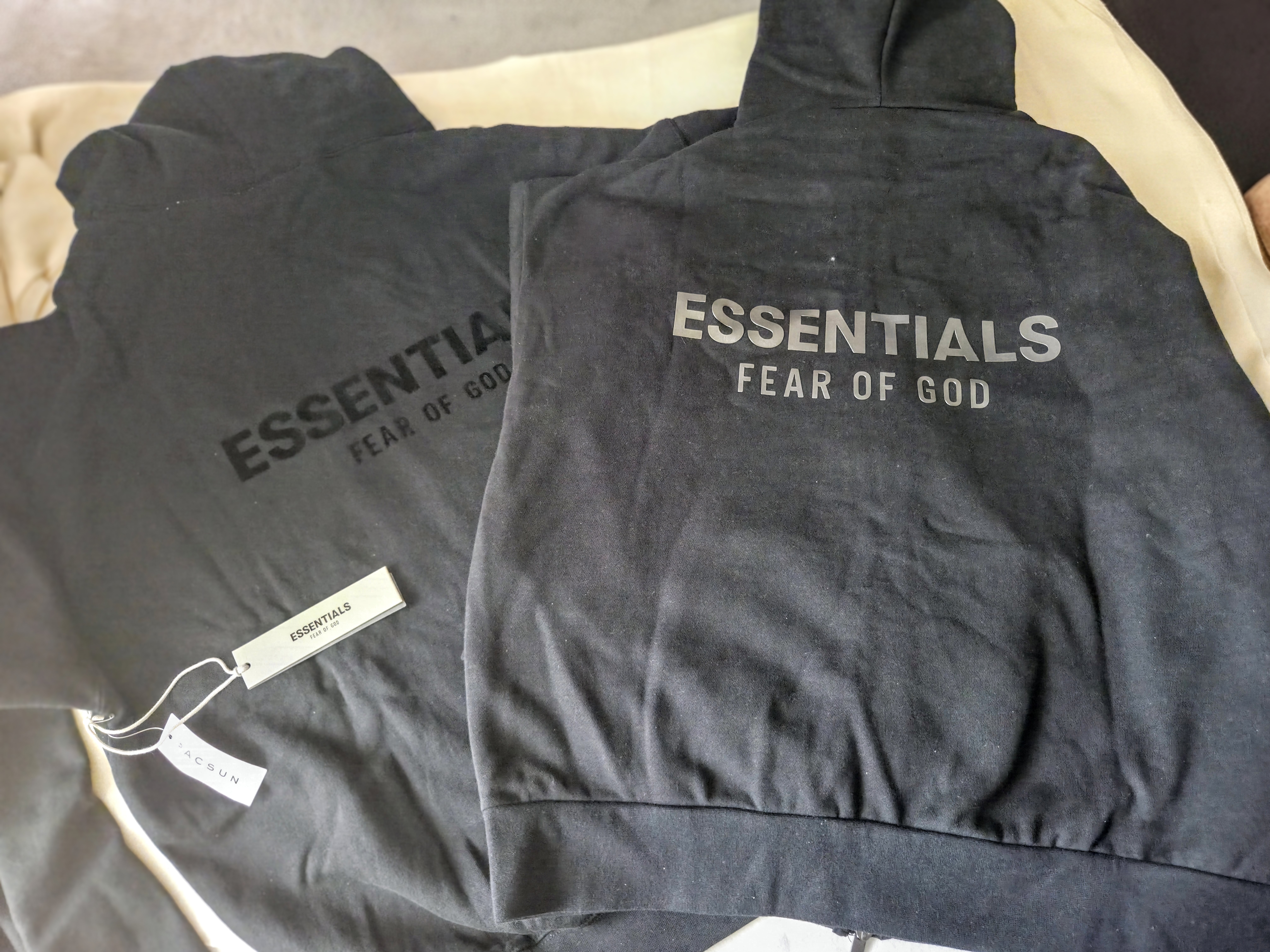 🖤 FEAR OF GOD ESSENTIALS – ČERNÉ MIKINY, Vel. M a L – fotografie 2