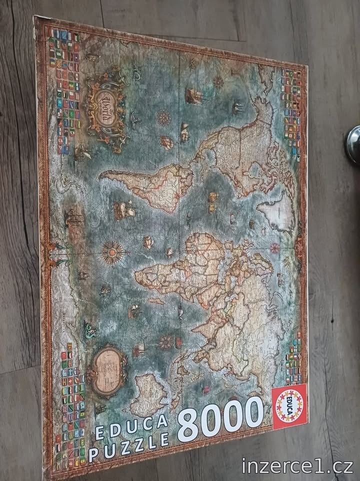 EDUCA Puzzle Historická mapa světa 8000 dílků – fotografie 1