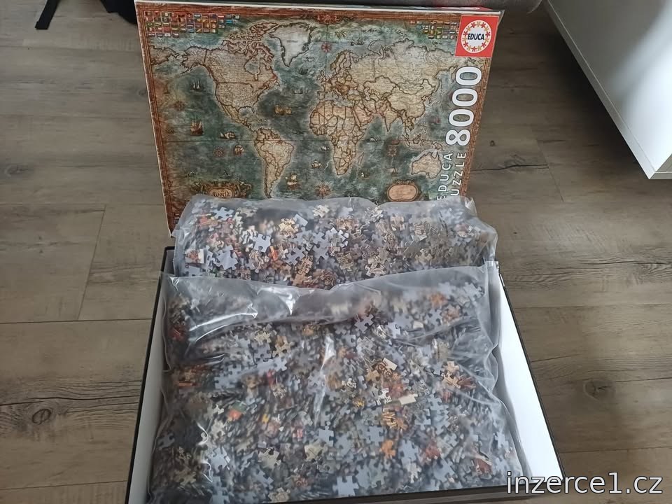 EDUCA Puzzle Historická mapa světa 8000 dílků – fotografie 2