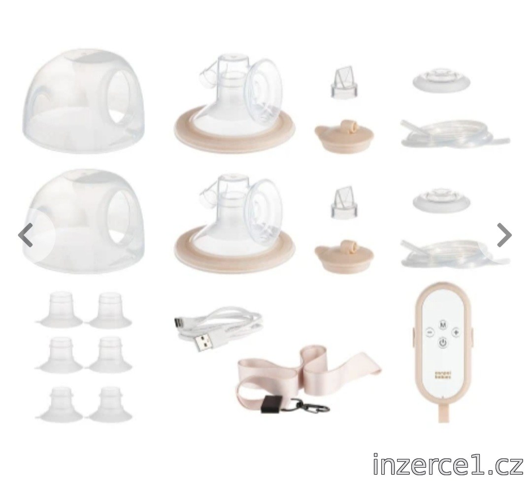 Canpol babies Dvojitá elektrická hands-free odsávačka mateřského mléka do podprsenky MilkShell – fotografie 4